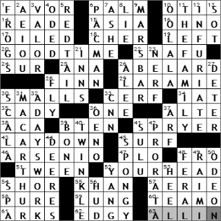1222-10: New York Times Crossword Answers 22 Dec 10, Wednesday