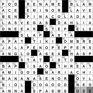 1229-10: New York Times Crossword Answers 29 Dec 10, Wednesday
