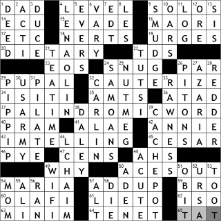 0104-11: New York Times Crossword Answers 4 Jan 11, Tuesday