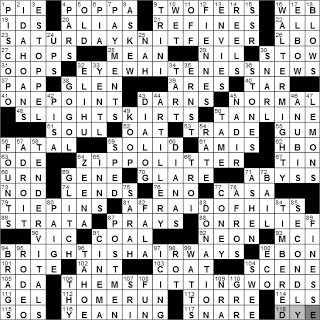 0109-11: New York Times Crossword Answers 9 Jan 11, Sunday