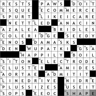 0115-11: New York Times Crossword Answers 15 Jan 11, Saturday