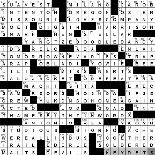 0116-11: New York Times Crossword Answers 16 Jan 11, Sunday