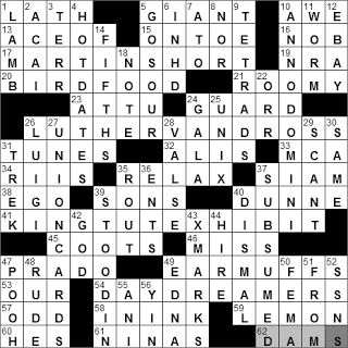 0117-11: New York Times Crossword Answers 17 Jan 11, Monday