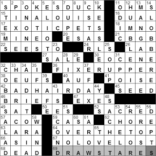 0121-11: New York Times Crossword Answers 21 Jan 11, Friday
