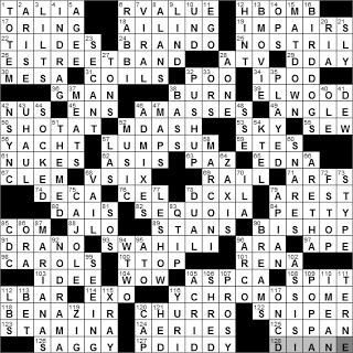0123-11: New York Times Crossword Answers 23 Jan 11, Sunday
