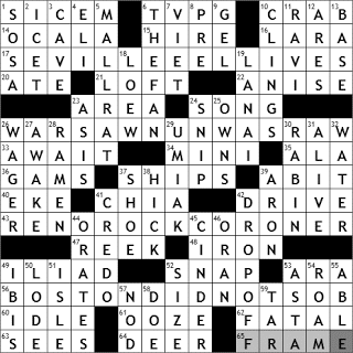 0125-11: New York Times Crossword Answers 25 Jan 11, Tuesday
