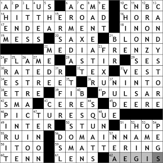 0204-11: New York Times Crossword Answers 4 Feb 11, Friday