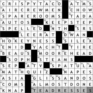 0205-11: New York Times Crossword Answers 5 Feb 11, Saturday