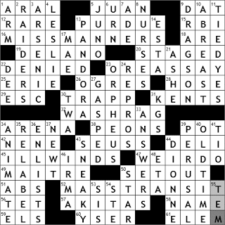 0208-11: New York Times Crossword Answers 8 Feb 11, Tuesday