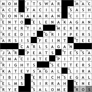 0210-11: New York Times Crossword Answers 10 Feb 11, Thursday