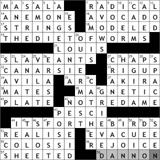 0225-11: New York Times Crossword Answers 25 Feb 11, Friday