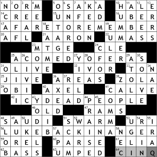 0302-11: New York Times Crossword Answers 2 Mar 11, Wednesday