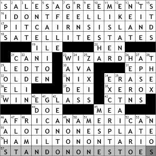 0304-11: New York Times Crossword Answers 4 Mar 11, Friday