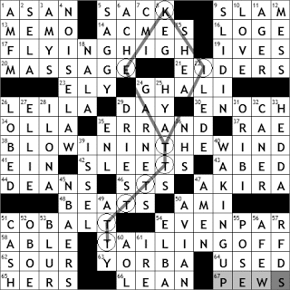 0309-11: New York Times Crossword Answers 9 Mar 11, Wednesday