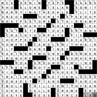 0313-11: New York Times Crossword Answers 13 Mar 11, Sunday