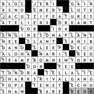 0324-11: New York Times Crossword Answers 24 Mar 11, Thursday