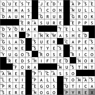 0330-11: New York Times Crossword Answers 30 Mar 11, Wednesday