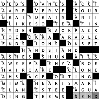 0404-11: New York Times Crossword Answers 4 Apr 11, Monday