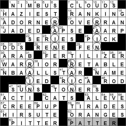 0405-11: New York Times Crossword Answers 5 Apr 11, Tuesday