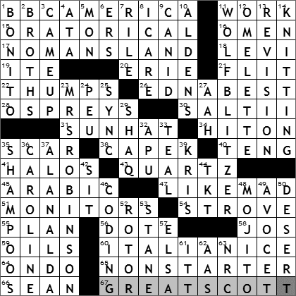 0409-11: New York Times Crossword Answers 9 Apr 11, Saturday