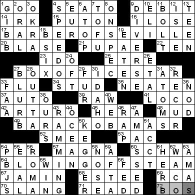 0425-11: New York Times Crossword Answers 25 Apr 11, Monday