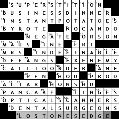 0513-11: New York Times Crossword Answers 13 May 11, Friday