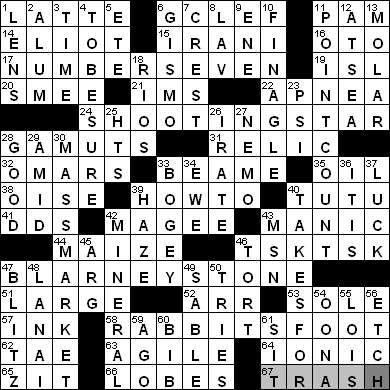 0523-11: New York Times Crossword Answers 23 May 11, Monday