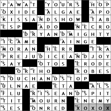 0524-11: New York Times Crossword Answers 24 May 11, Tuesday