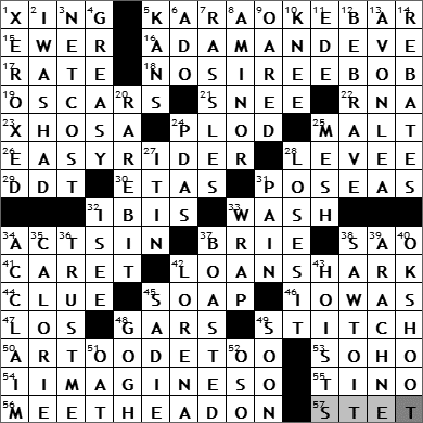 0604-11: New York Times Crossword Answers 4 Jun 11, Saturday