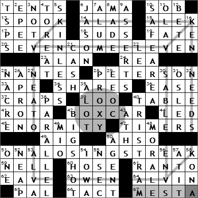 0608-11: New York Times Crossword Answers 8 Jun 11, Wednesday