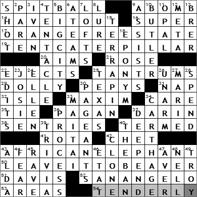 0610-11: New York Times Crossword Answers 10 Jun 11, Friday