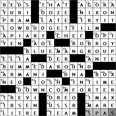 0614-11: New York Times Crossword Answers 14 Jun 11, Tuesday