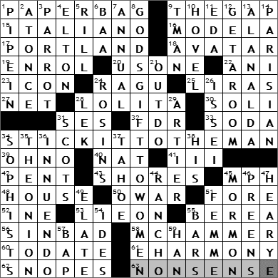 0702-11: New York Times Crossword Answers 2 Jul 11, Saturday
