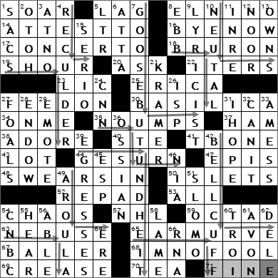 0707-11: New York Times Crossword Answers 7 Jul 11, Thrusday