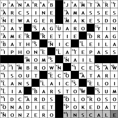 0708-11: New York Times Crossword Answers 8 Jul 11, Friday