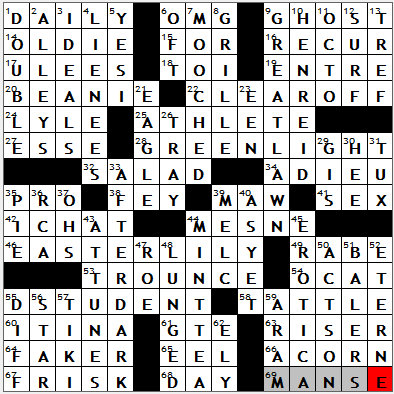 0712-11: New York Times Crossword Answers 12 Jul 11, Tuesday