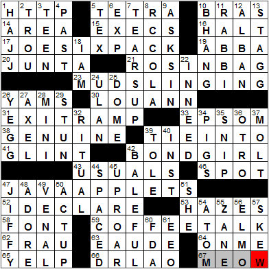 0713-11: New York Times Crossword Answers 13 Jul 11, Wednesday