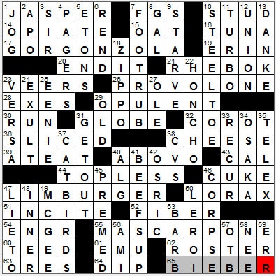 0721-11: New York Times Crossword Answers 21 Jul 11, Thursday