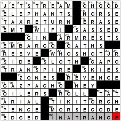 0723-11: New York Times Crossword Answers 23 Jul 11, Saturday