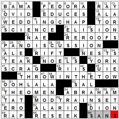 0727-11: New York Times Crossword Answers 27 Jul 11, Wednesday