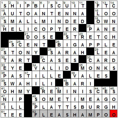 0730-11: New York Times Crossword Answers 30 Jul 11, Saturday