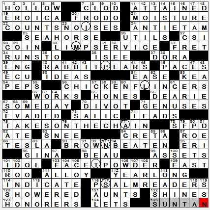 0710-11: New York Times Crossword Answers 10 Jul 11, Sunday