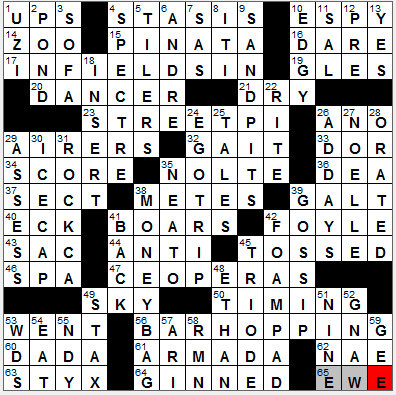 0804-11: New York Times Crossword Answers 4 Aug 11, Thursday