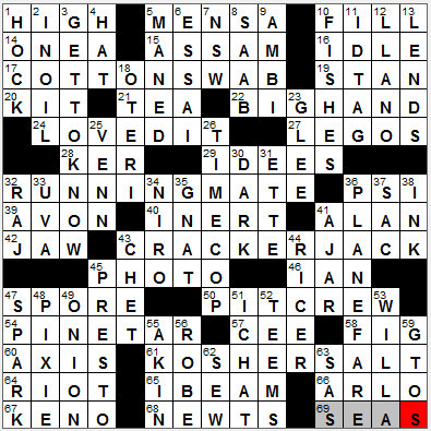 0808-11: New York Times Crossword Answers 8 Aug 11, Monday