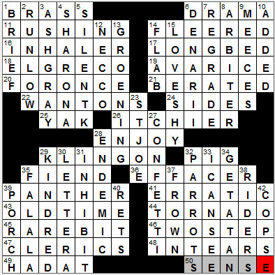 0812-11: New York Times Crossword Answers 12 Aug 11, Friday