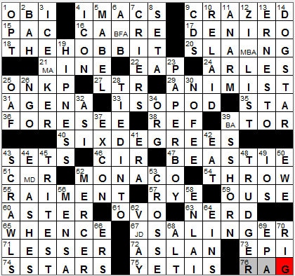 0818-11: New York Times Crossword Answers 18 Aug 11, Thursday