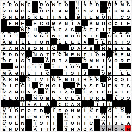 0821-11: New York Times Crossword Answers 21 Aug 11, Sunday