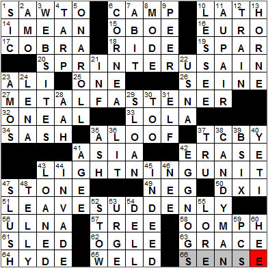 0823-11: New York Times Crossword Answers 23 Aug 11, Tuesday