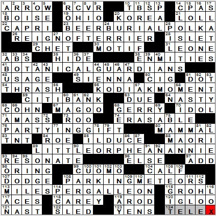 0828-11: New York Times Crossword Answers 28 Aug 11, Sunday