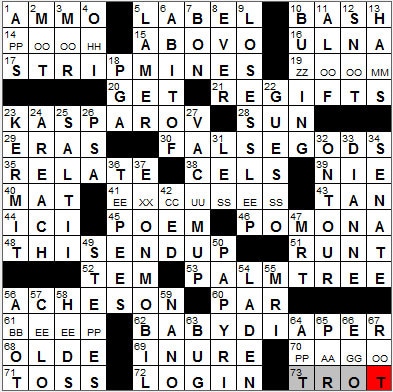 0901-11: New York Times Crossword Answers 1 Sep 11, Thursday